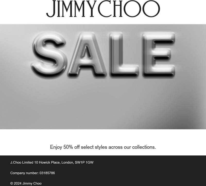 Jimmy Choo stores Coupon  50% off at Jimmy Choo #jimmychoo 