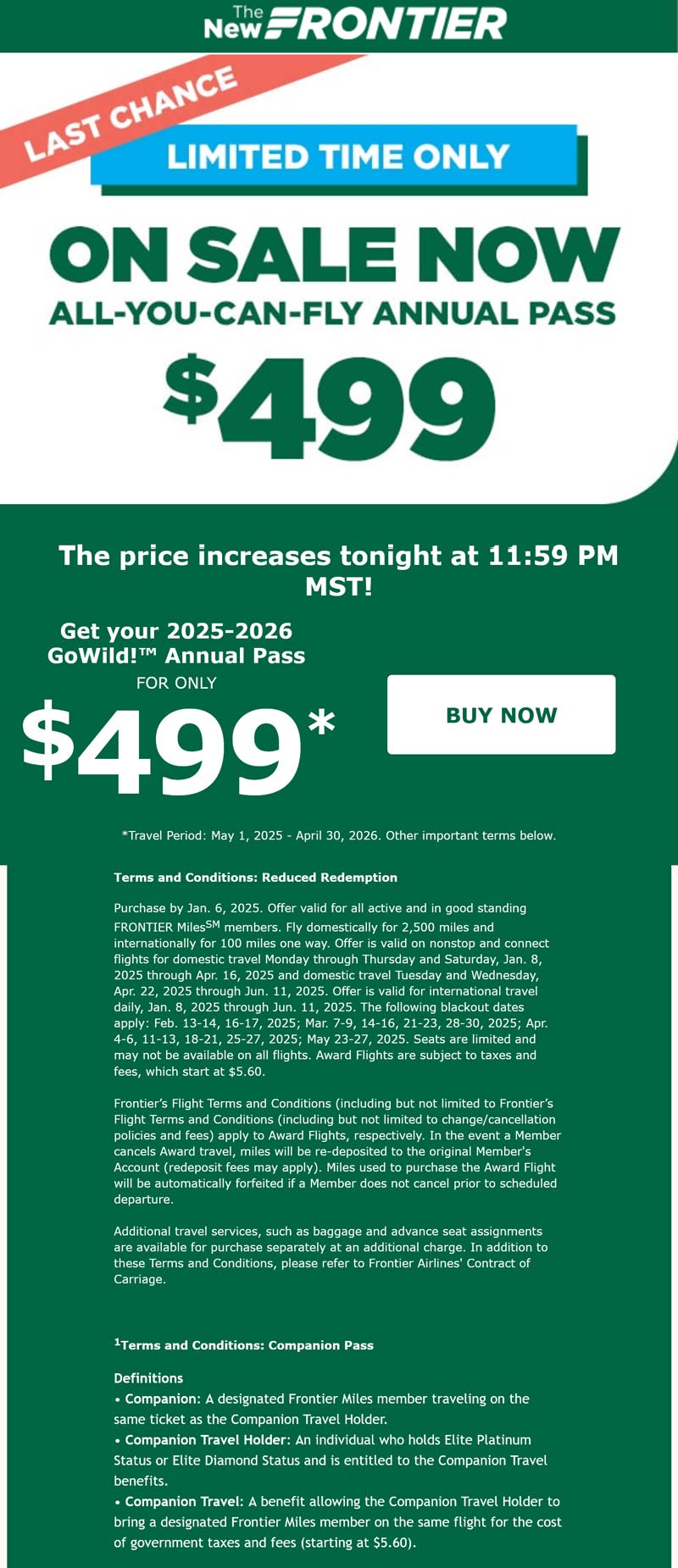 Frontier baggage promo code online