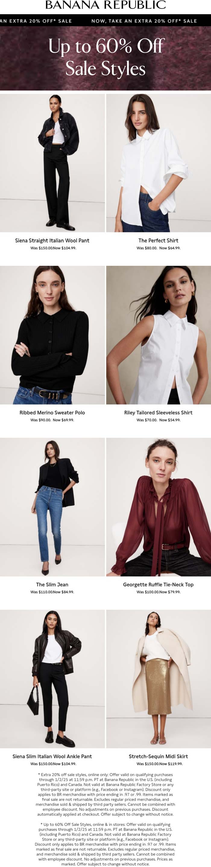 Banana Republic stores Coupon  Extra 20% off sale styles online at Banana Republic #bananarepublic 