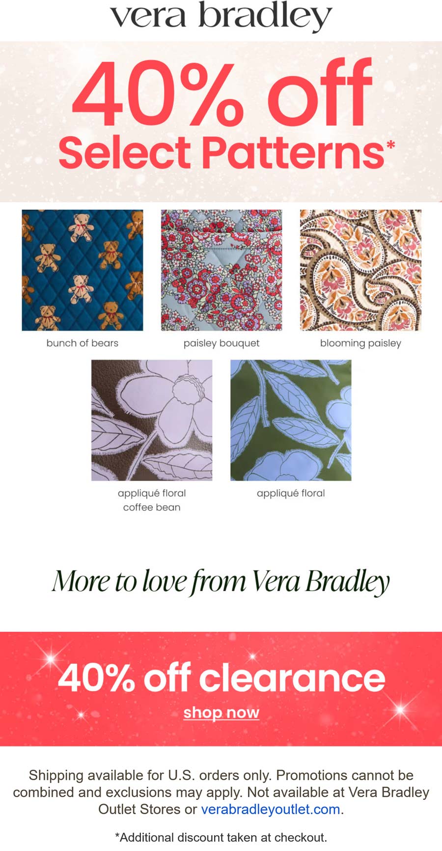 Vera Bradley 40% off at Vera Bradley #verabradley Vera Bradley stores Coupon 40% off at Vera Bradley #verabradley