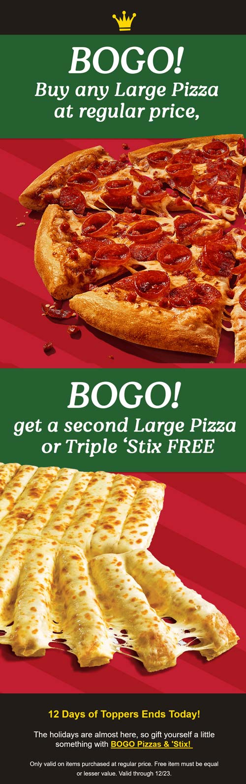 Toppers Pizza restaurants Coupon  Second pizza or stix free today at Toppers Pizza #topperspizza 
