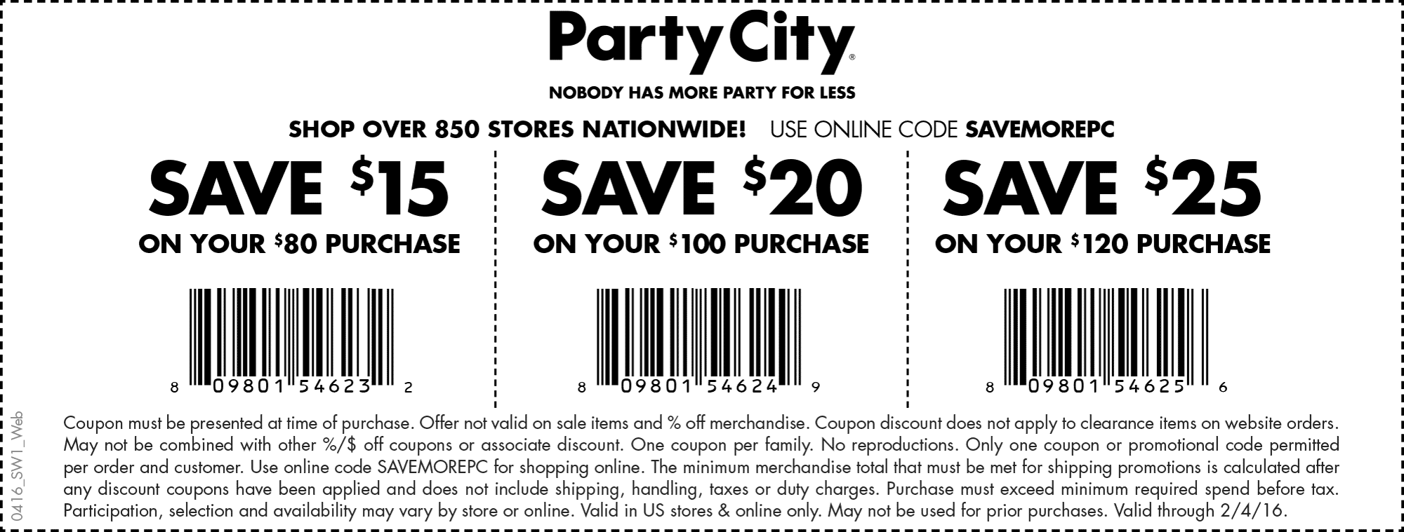 Party City Coupon May 2024 $15 off $80 & more at Party City, or online via promo code SAVEMOREPC