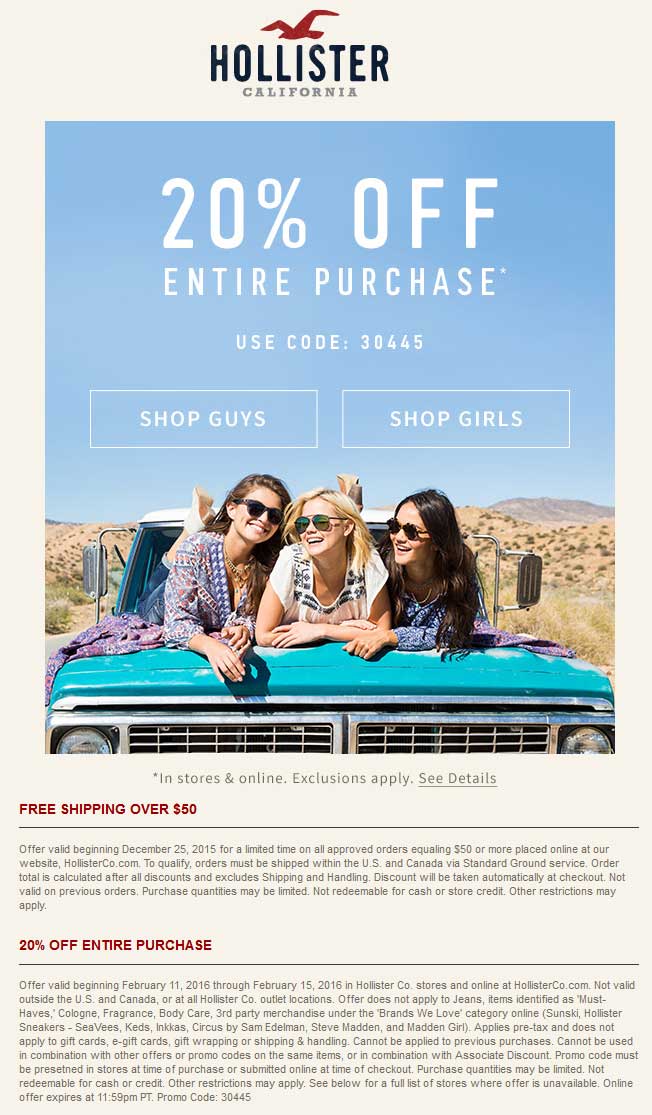 Hollister coupons & promo code for [May 2024]