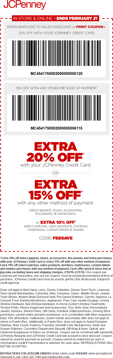 JCPenney Coupon April 2024 15% off at JCPenney, or online via promo code FEBSAVE