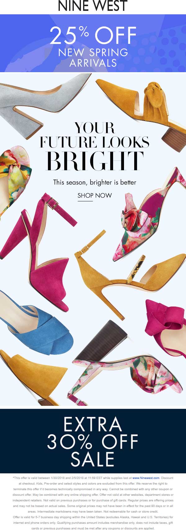 Nine West coupons & promo code for [April 2024]