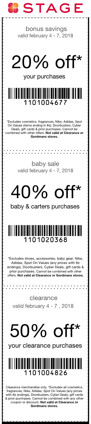 Stage Coupon April 2024 20-50% off at Stage stores
