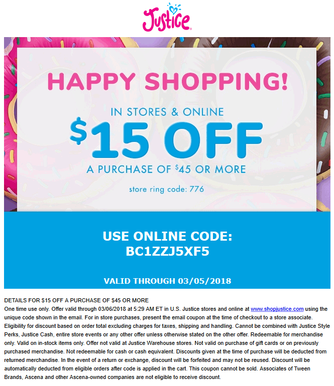 Justice coupons & promo code for [May 2024]