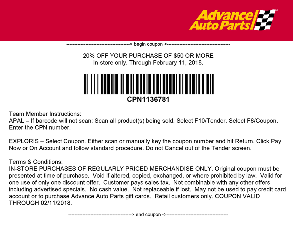 Advance Auto Parts coupons & promo code for [May 2024]