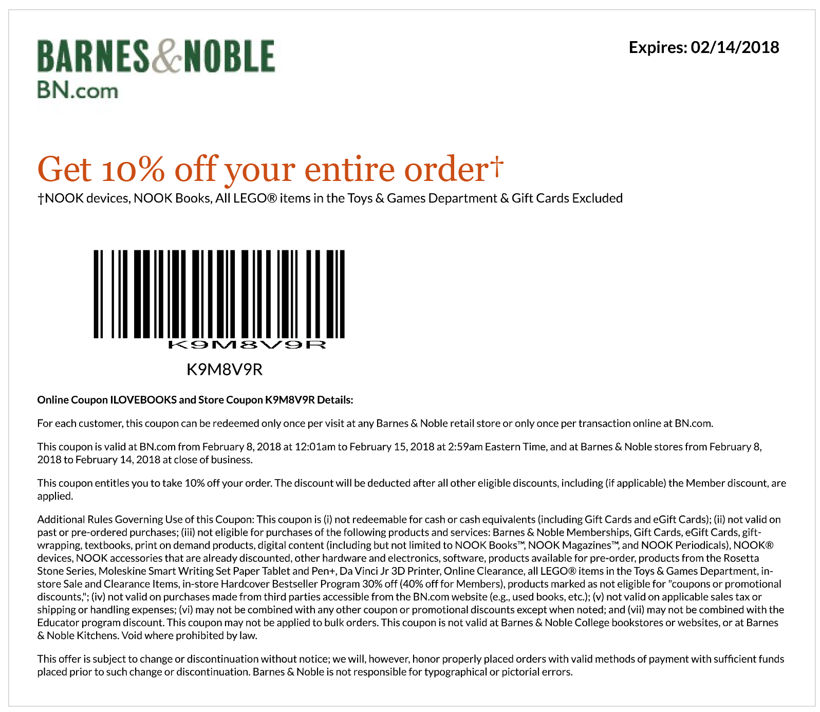 Barnes Noble July 2021 Coupons And Promo Codes