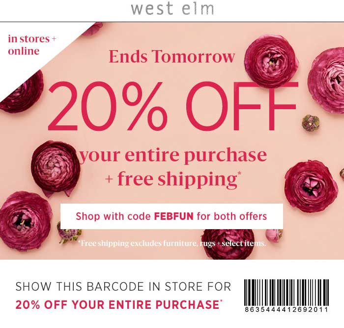 West Elm coupons & promo code for [May 2024]