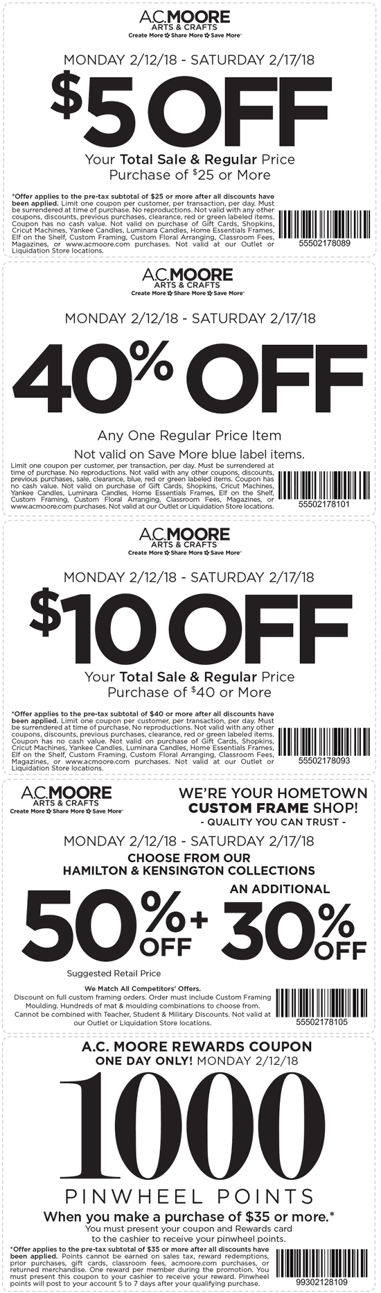 A.C. Moore Coupon April 2024 $5 off $25 & more at A.C. Moore