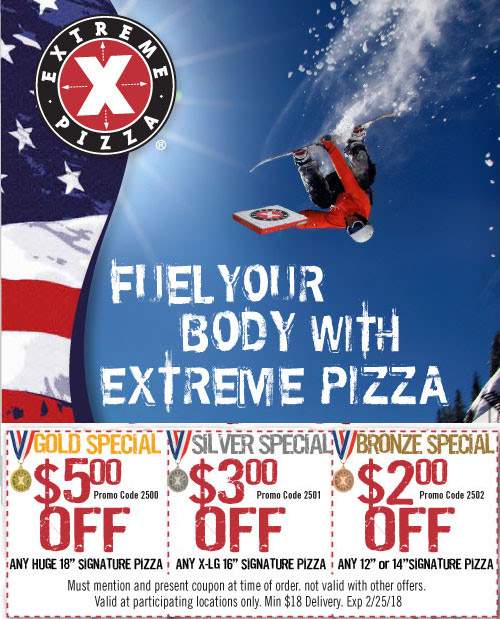 Extreme Pizza Coupon April 2024 $2-$5 off a pizza at Extreme Pizza