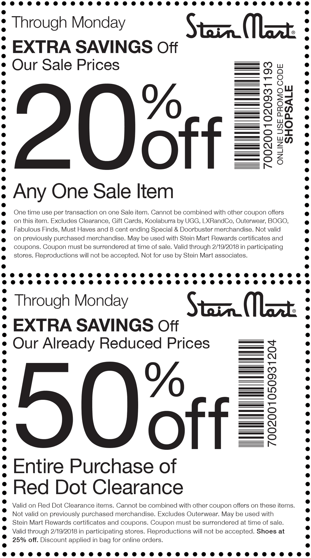 stein mart shoes coupon