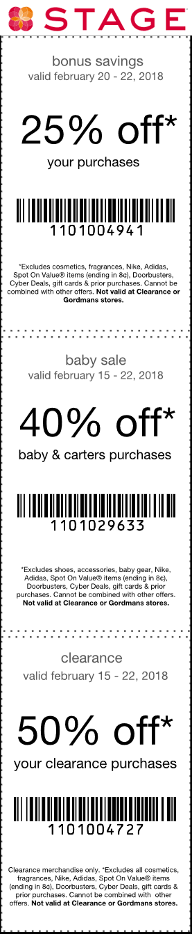 Stage Coupon April 2024 25-40% off today at Stage stores