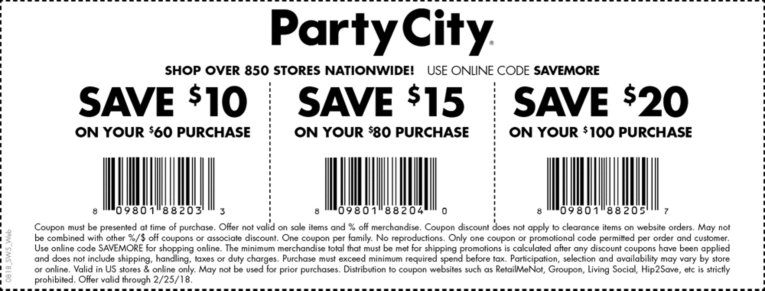 Party City coupons & promo code for [April 2024]
