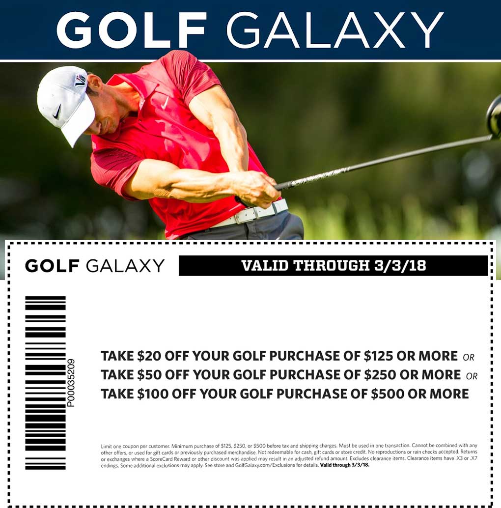 golf galaxy 20 off