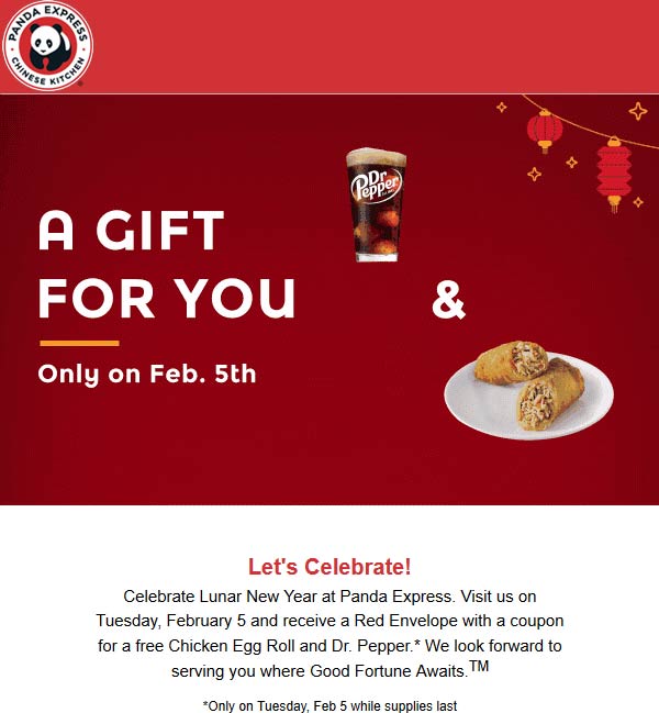 Panda Express coupons & promo code for [January 2022]