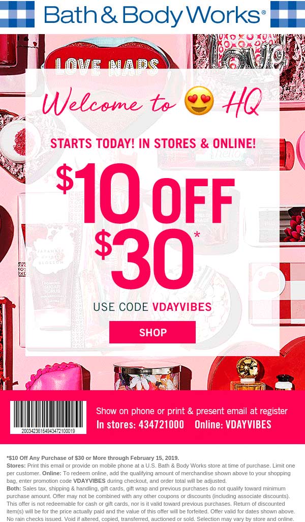 bath and body works online coupons