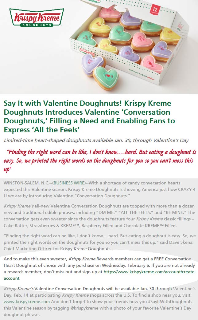 Krispy Kreme coupons & promo code for [January 2022]