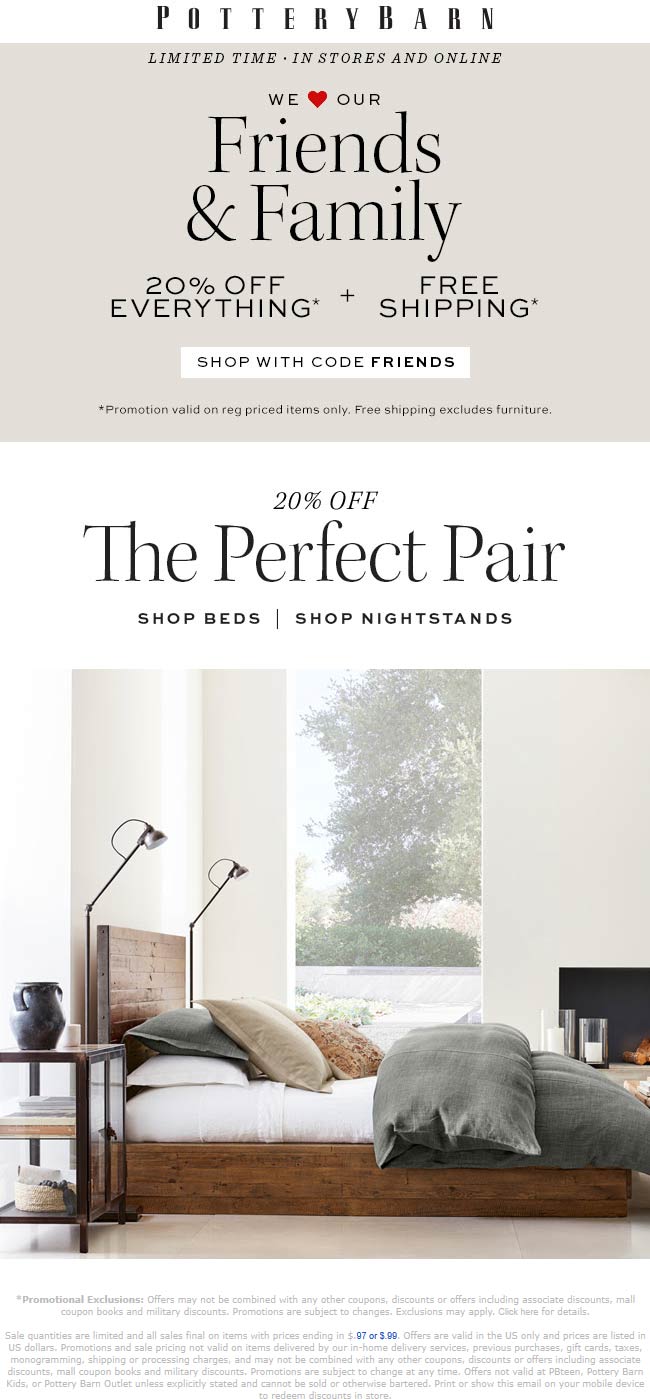 Pottery Barn coupons & promo code for [February 2023]