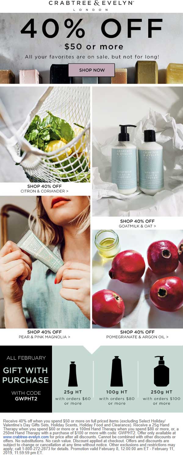 Crabtree & Evelyn coupons & promo code for [January 2022]