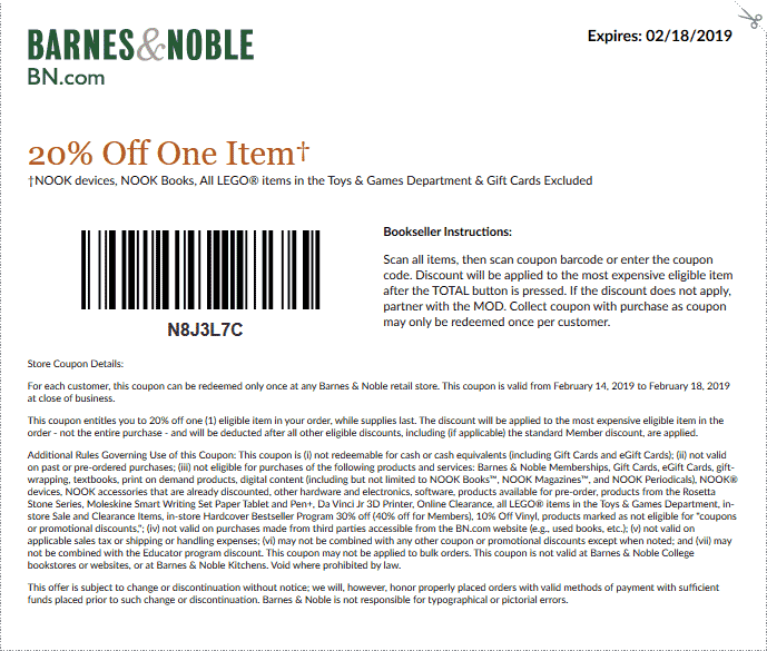Barnes & Noble coupons & promo code for [June 2022]