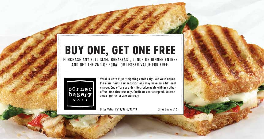 Corner Bakery coupons & promo code for [January 2022]