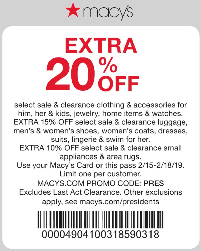 Macys Coupon Printable December 2020