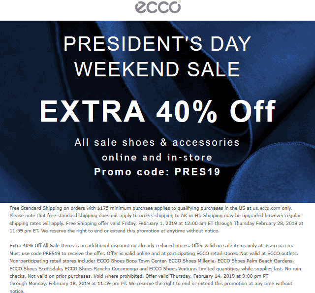 ECCO coupons & promo code for [May 2022]