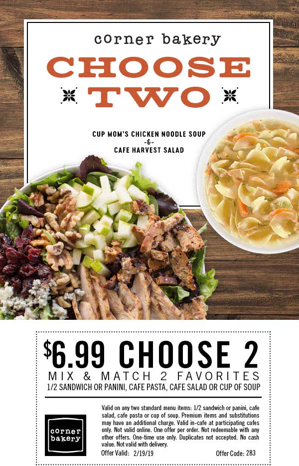 Corner Bakery May 2021 Coupons And Promo Codes 