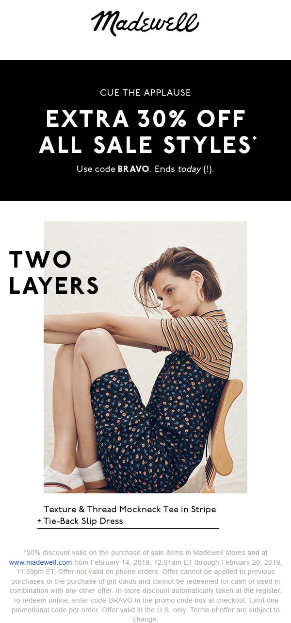 Madewell coupons & promo code for [September 2022]