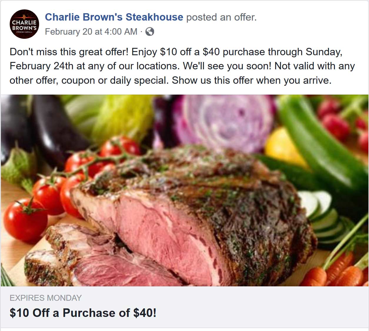 Charlie Browns coupons & promo code for [May 2022]