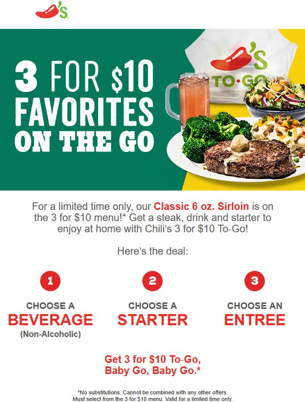 Chilis coupons & promo code for [January 2022]