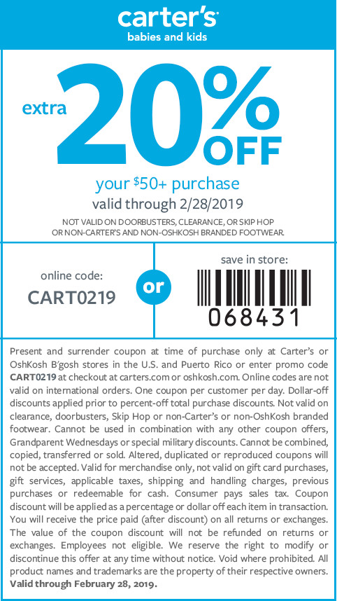 Carters coupons & promo code for [October 2022]