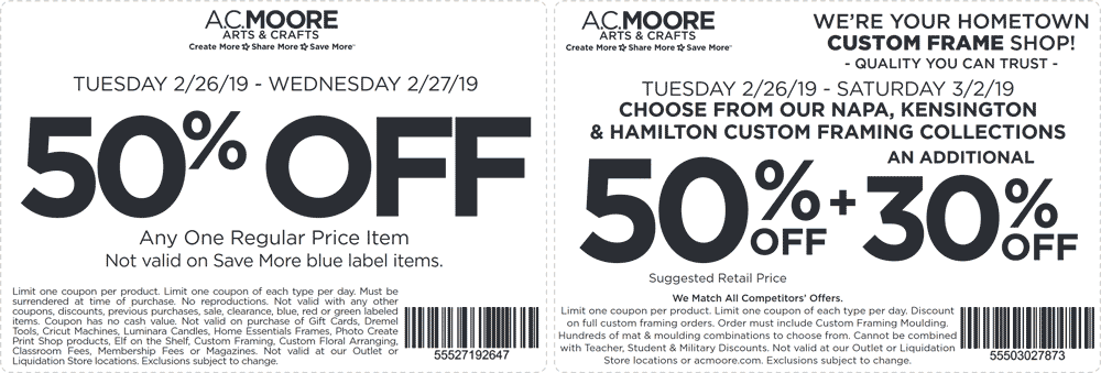 A.C. Moore coupons & promo code for [January 2022]
