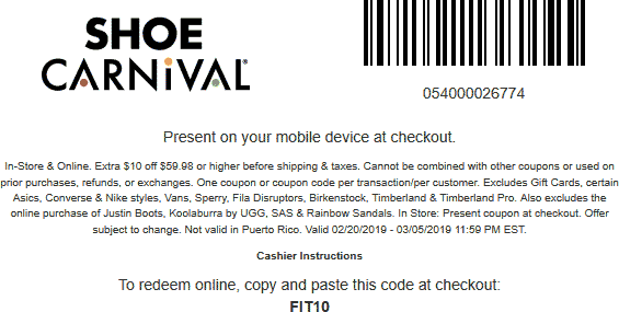 Shoe Carnival coupons & promo code for [May 2022]
