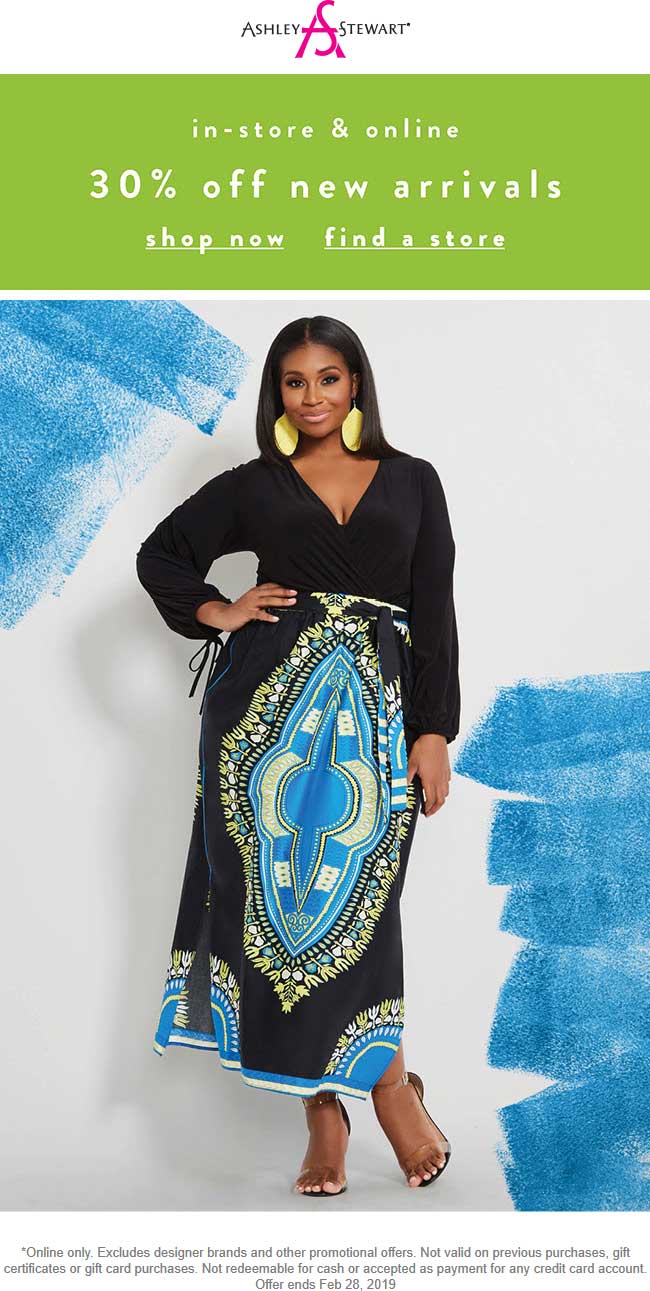 Ashley Stewart coupons & promo code for [June 2022]