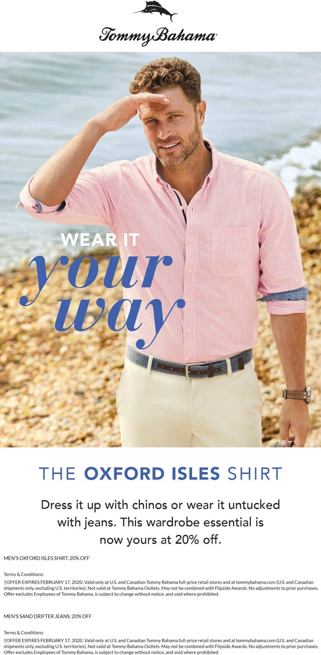 tommy bahama employee discount