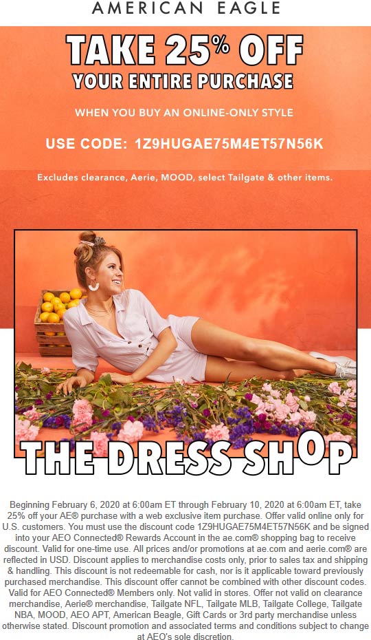 American Eagle coupons & promo code for July 2025