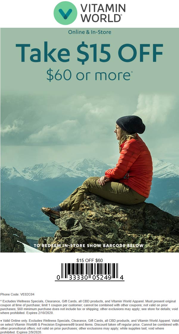 Vitamin World coupons & promo code for July 2025