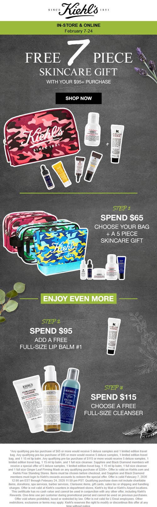 Kiehls coupons & promo code for July 2025