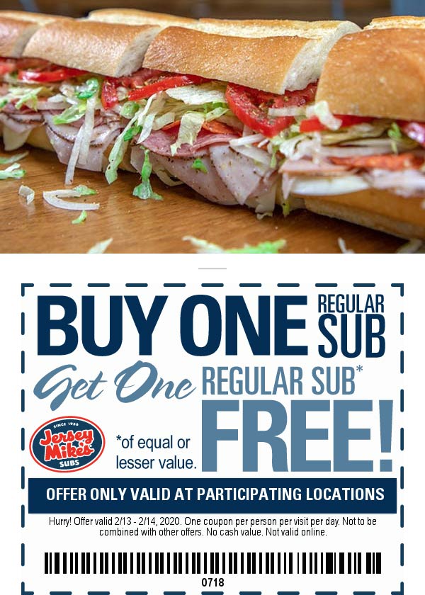 Jersey Mikes coupons & promo code for [September 2022]