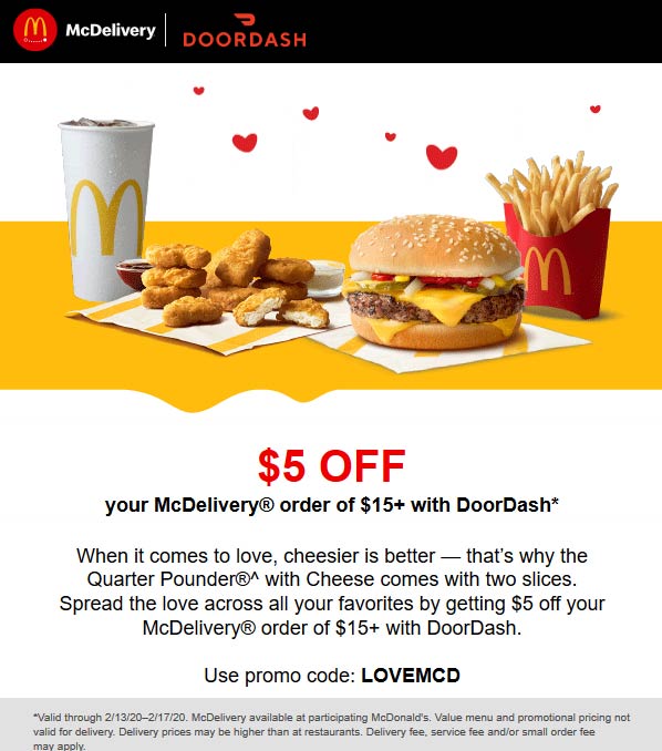 McDonalds coupons & promo code for July 2025