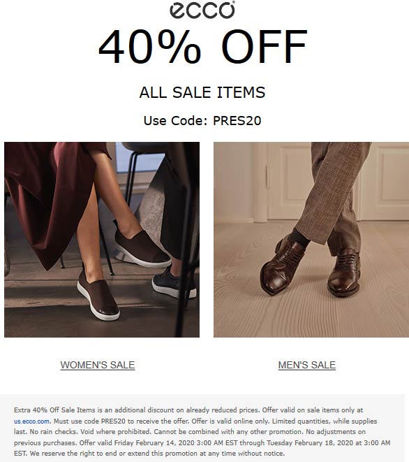 ECCO coupons & promo code for July 2025