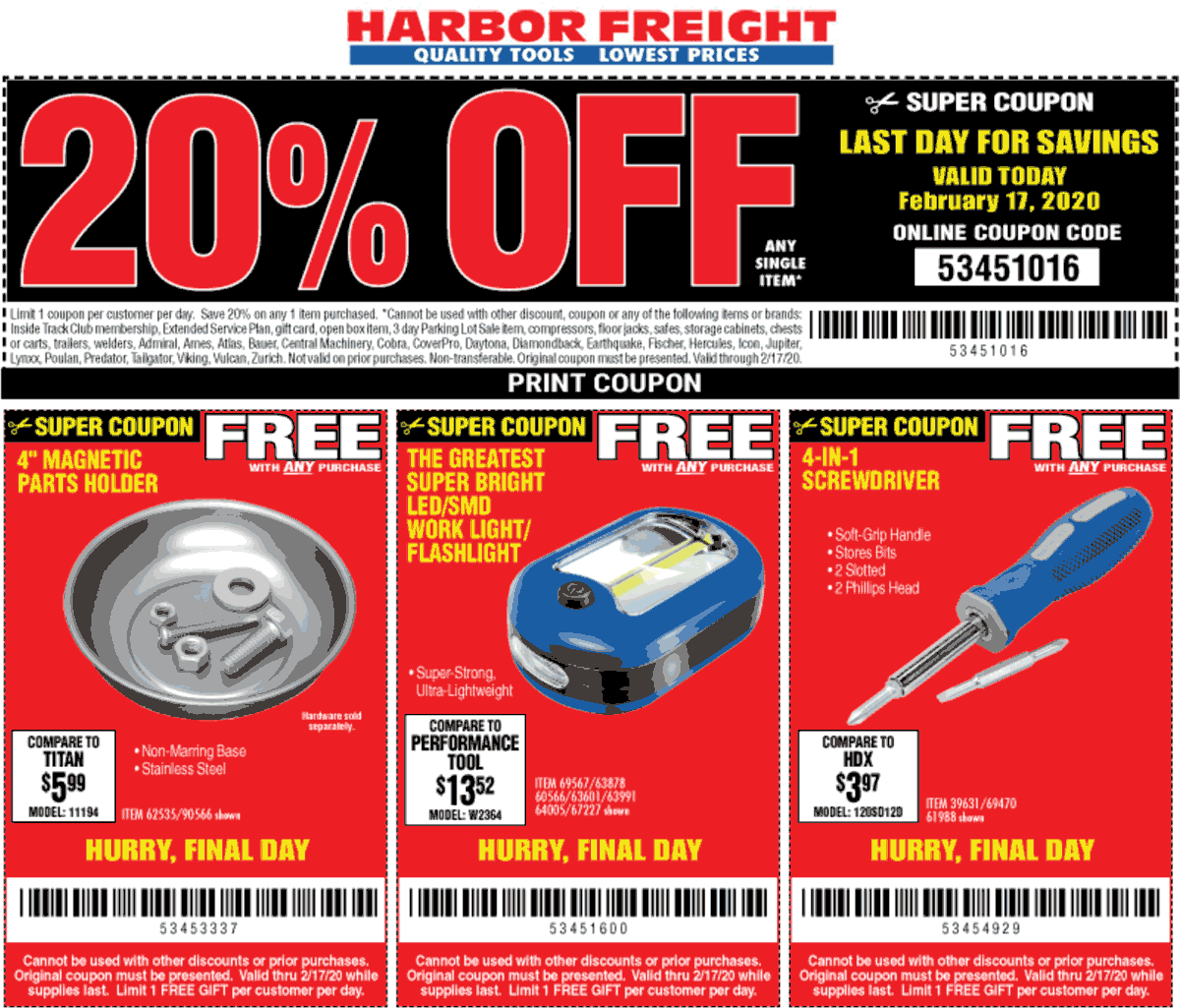 Harbor Freight September 2021 Coupons And Promo Codes