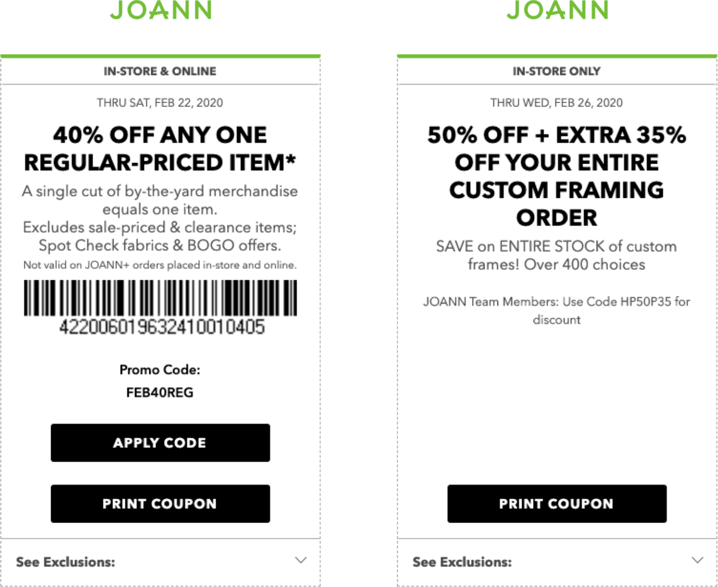 Joann coupons & promo code for July 2025