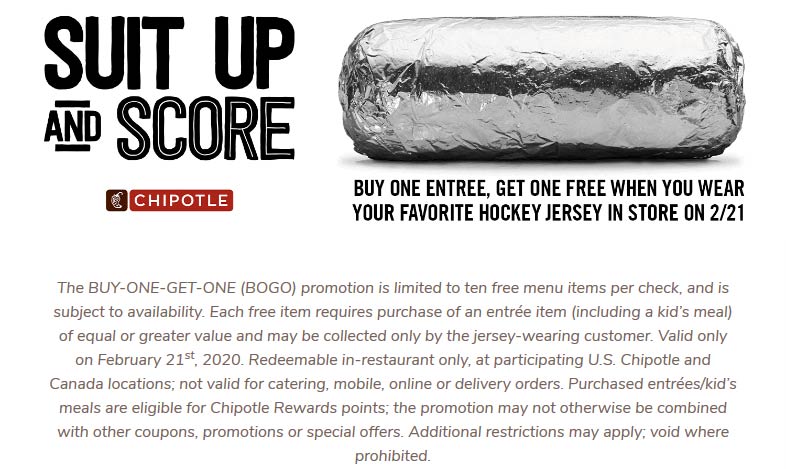 Chipotle coupons & promo code for [May 2022]