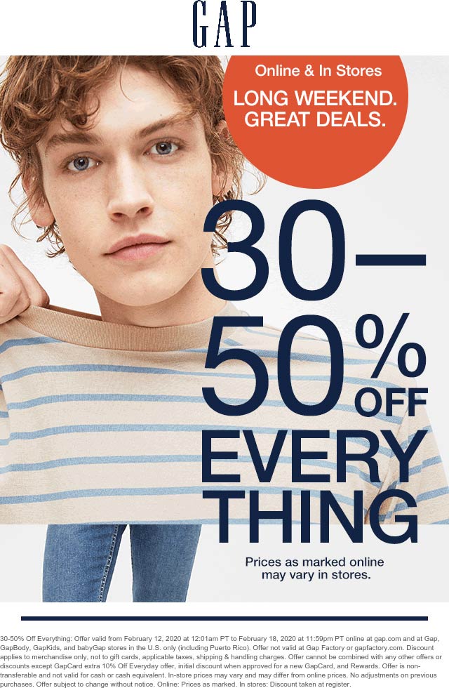 Gap coupons & promo code for [September 2022]