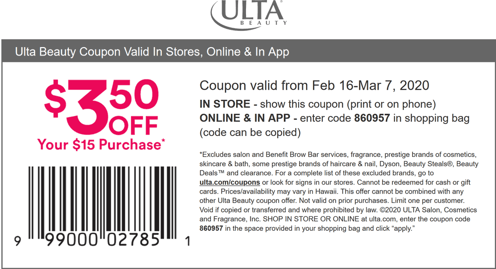 Ulta Beauty coupons & promo code for [January 2022]