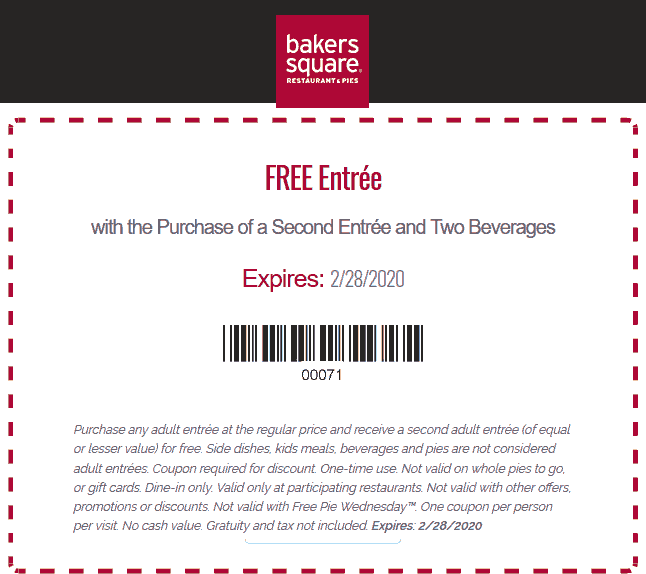 Bakers Square coupons & promo code for July 2025